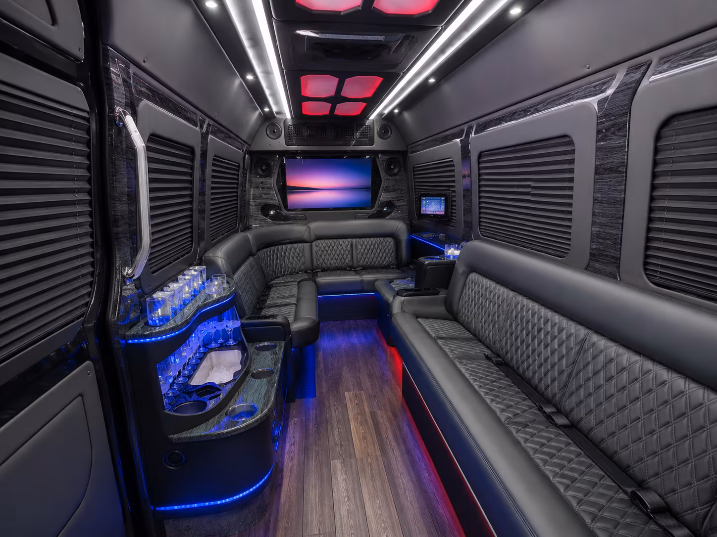 fargo 15 passenger party bus interior
