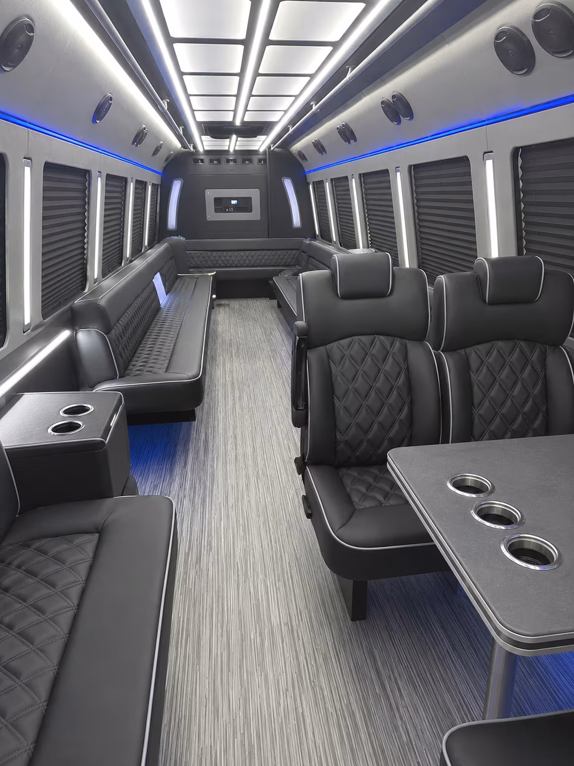 fargo 25 passenger party bus inside