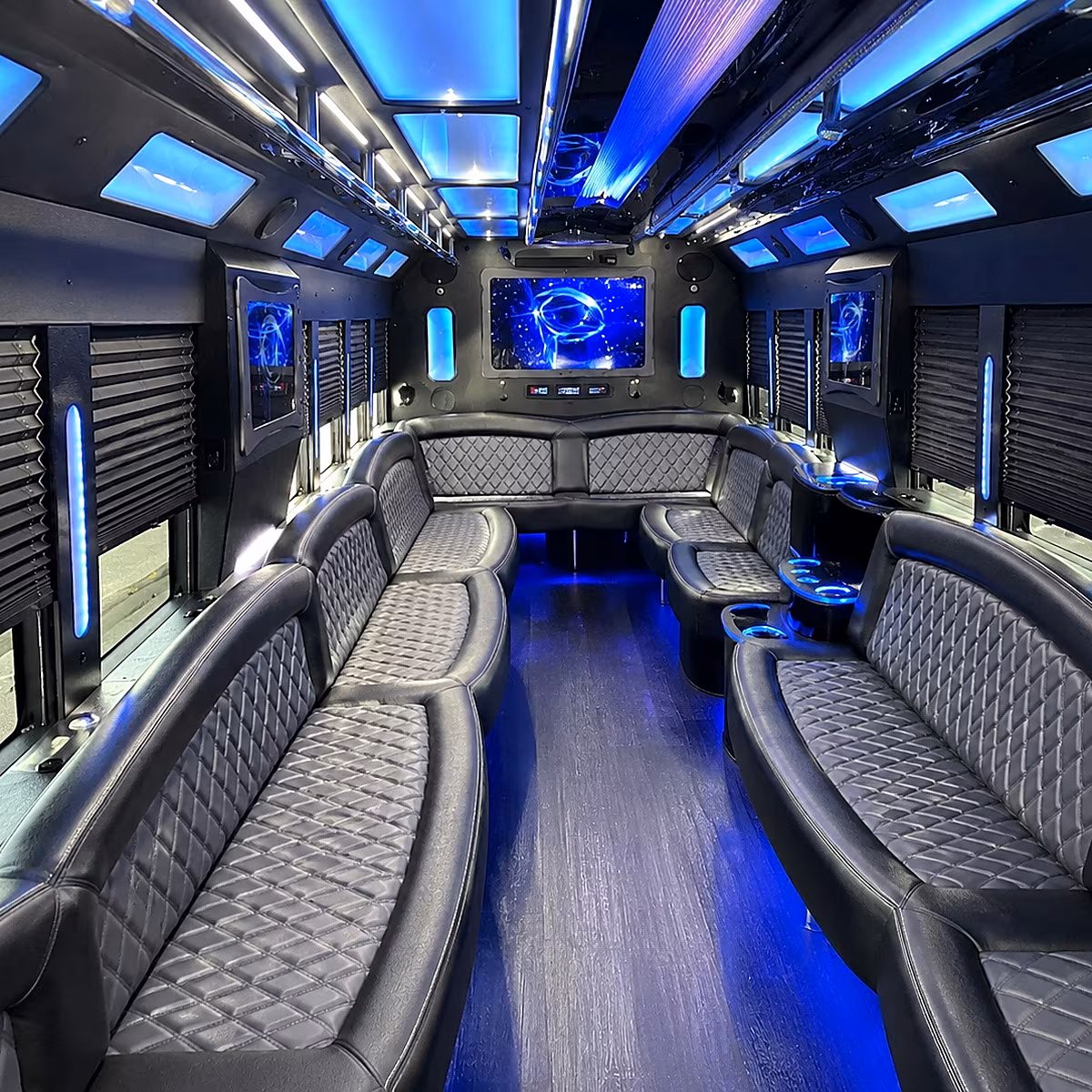 fargo 50 passenger party bus interior