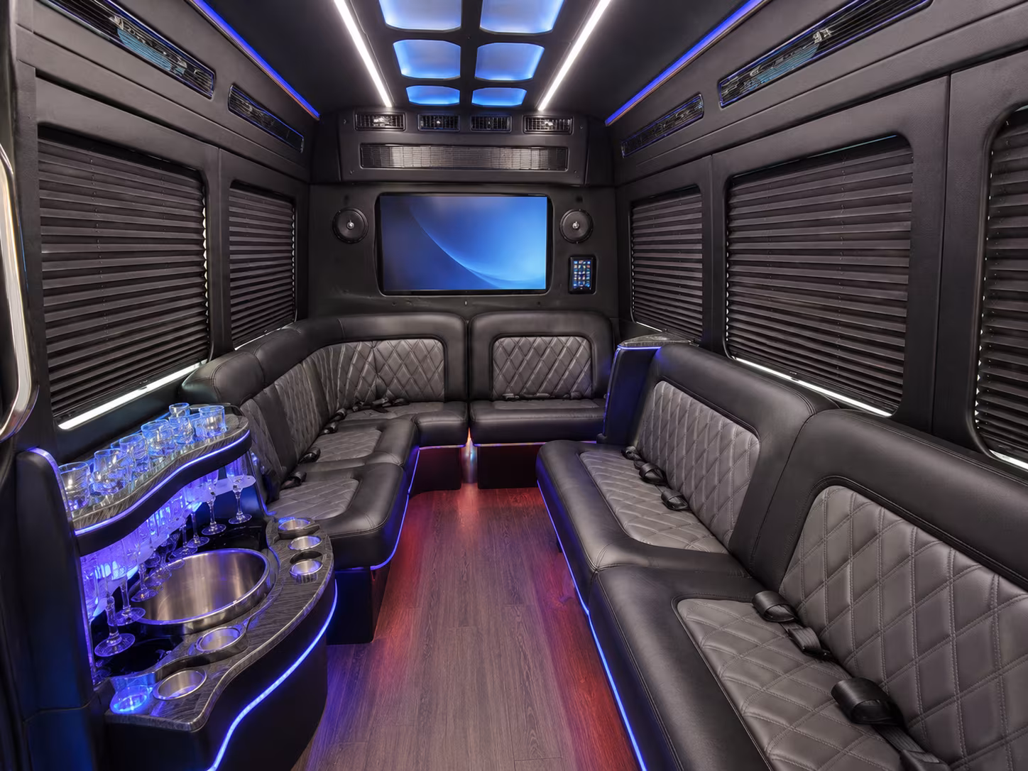 fargo sporting event transportation onboard seating